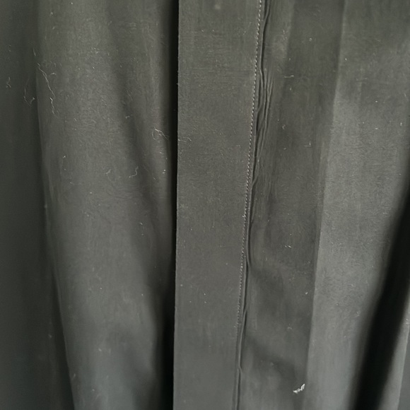 Proper Cloth Mandarin collar Black dress shirt w/French cuffs - Picture 3 of 7